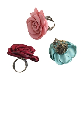 古铜色金属戒指复古宫廷风开口戒