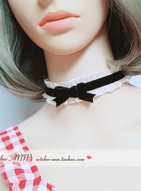 choker蕾丝系带蝴蝶结颈饰女