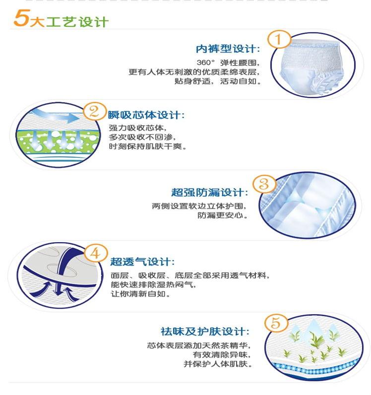 成人拉拉裤 爱立馨L码 20片大号 老年人产妇尿不湿瞬吸干爽不回渗 - 图2