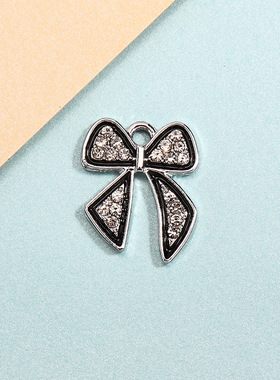 滴油蝴蝶挂件配饰蝴蝶结吊坠合金饰品配件diy手链项链服饰钥匙扣