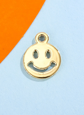 光面笑脸配饰挂件小吊坠简约精美合金饰品配件diy手链项链服材料