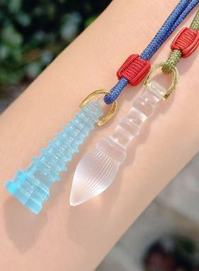 灵隐文创琉璃考试套装多色琉璃逢考笔过吊坠学生饰品2531