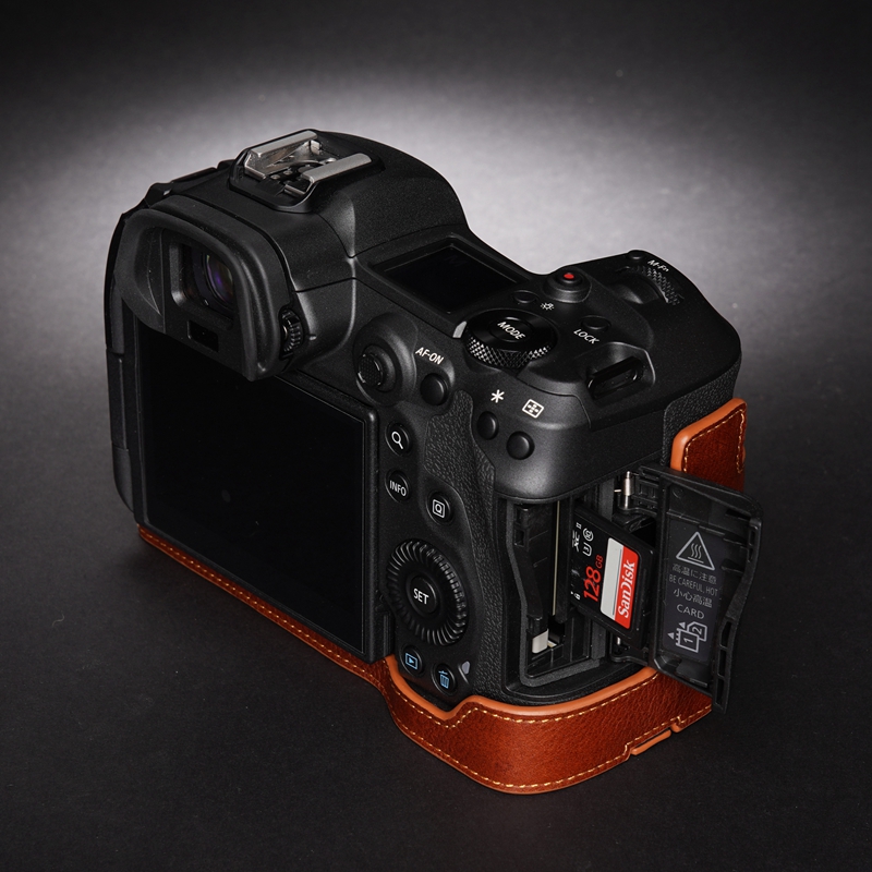TP原创真皮佳能EOS R5 R6 markii二代相机包牛皮套R62保护套手柄 - 图3