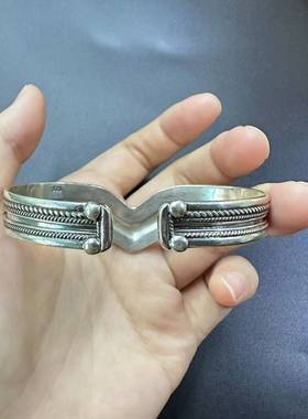 尼泊尔手工925银天然活口拉长石