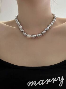 韩国金属夸张小众颈链