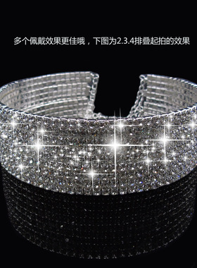 欧美夸张满钻多层新娘晚宴项圈