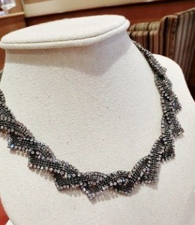 高端大气奢华水晶满钻夸张项链