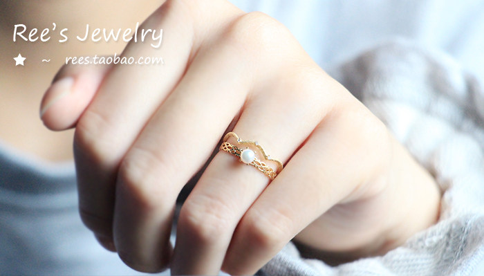 Japanese simple 18k gold diamond ring