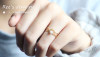 Japanese simple 18k gold diamond ring