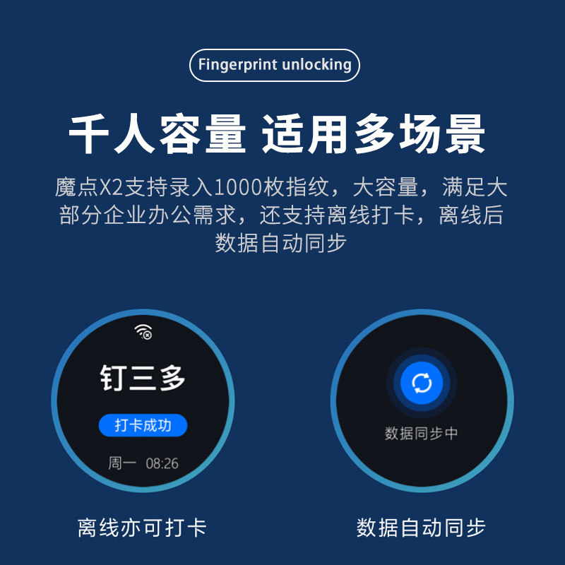 魔点x2智能钉钉智连多功能门禁机 豪码办公考勤门禁