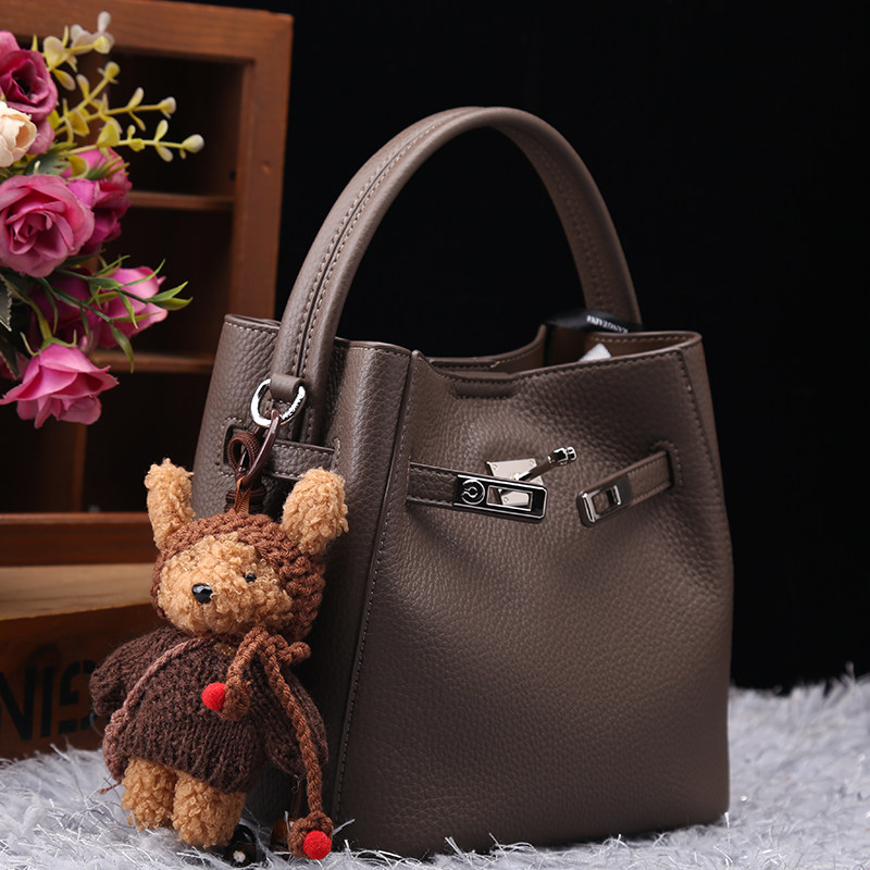 康泰娜专柜正品真皮女包2025新款时尚头层皮荔枝纹菜篮子包水桶包,淘宝优惠券,粉丝福利购,淘宝优惠卷