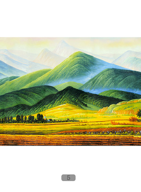巨人山背靠风水装饰画画芯定制