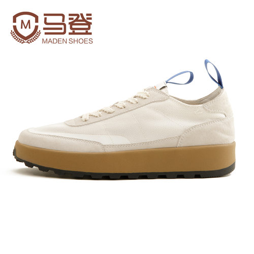 马登恒星鞋运动板鞋华夫鞋男士透气新款厚底薄款休闲阿甘鞋子 - 图0