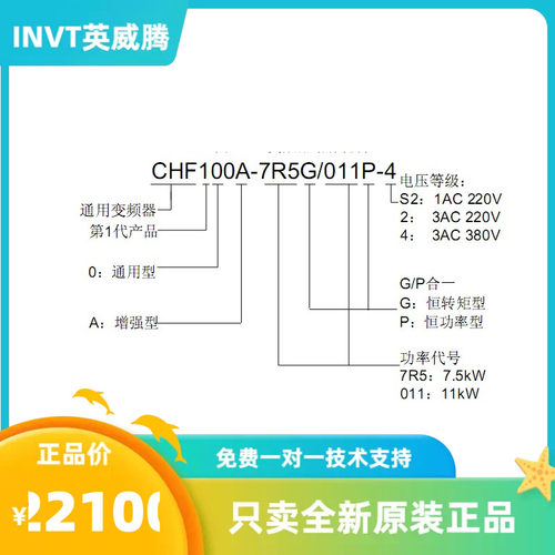 英威腾变频器 全新原装 CHF100A-132G/160P-4 132KW/160KW 正品 - 图1