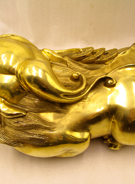 风水纯铜招财家居客厅貔貅摆件