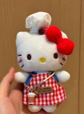 日本官方正品正版旗舰HelloKitty毛绒公仔钥匙扣书包挂饰玩偶可爱