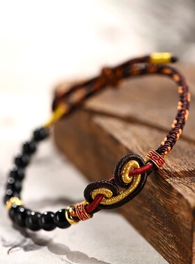 黑神话悟空同款红绳手链女紧箍咒男玛瑙编织绳手绳情侣礼物