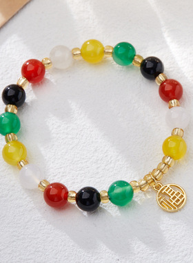 福利款红玛瑙龙年生肖设计款手链红色本命年手串送闺蜜礼物