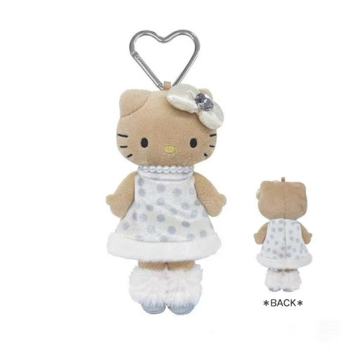 日本正品 NIC 黑皮长腿hello kitty挂件毛绒公仔 贵妇 萝莉小香风 - 图1