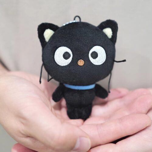 日本代购正品 三丽鸥巧克力猫挂件kitty小黑猫毛绒公仔钥匙扣玩偶 - 图1