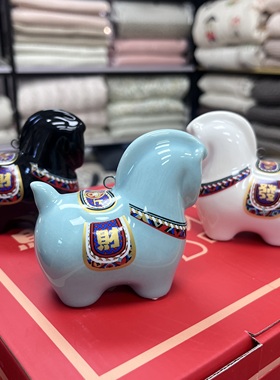 国潮马摆件马上发陶瓷饰品新年礼
