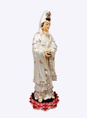 摆件观世音白衣寺庙佛像木雕