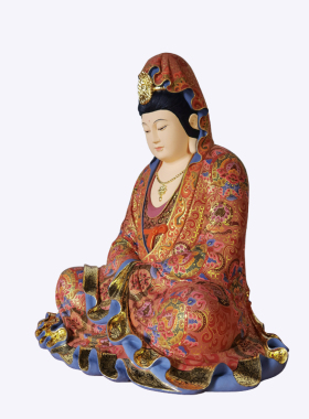 自在风禅意寺庙居家客厅观音佛像
