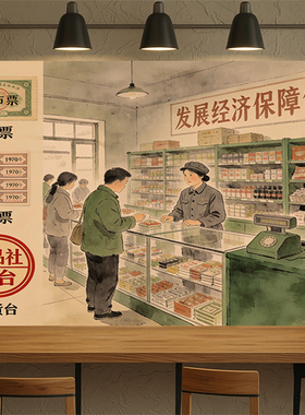 8090年代社会主义海报复古文艺牛皮纸画酒吧装饰画挂画壁画画芯2