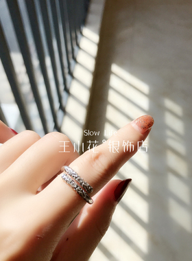 香港正生银饰复古日韩风戒指