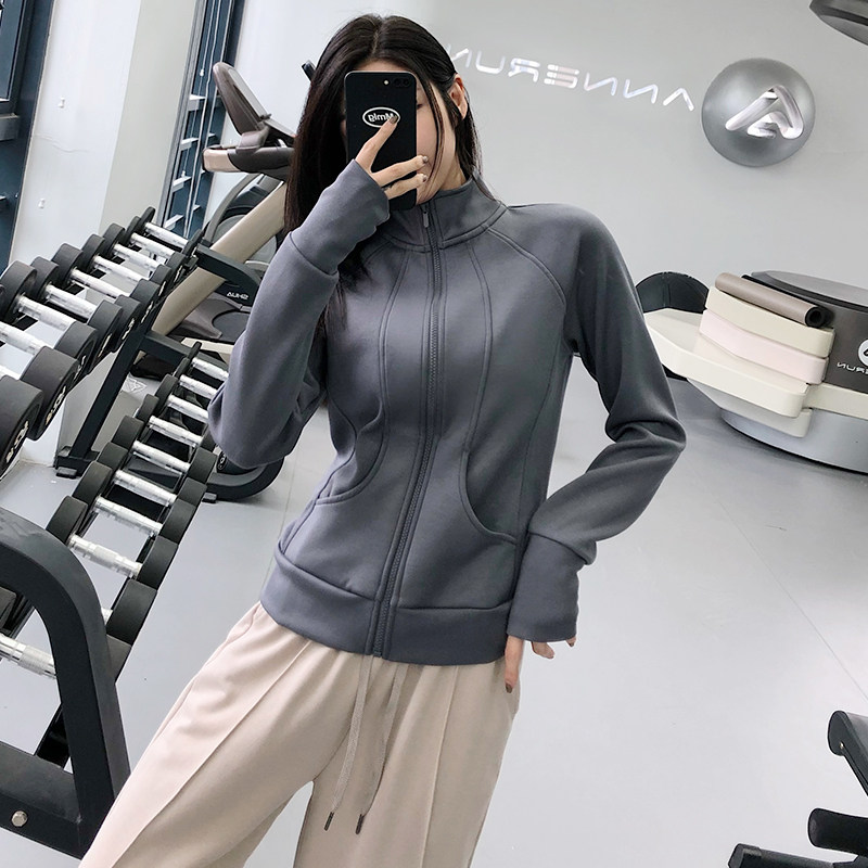 annerun拉链运动服外套女立领修身显瘦跑步训练瑜伽健身长袖上衣,淘宝优惠券,粉丝福利购,淘宝优惠卷