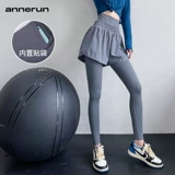 annerun Комплект, леггинсы, штаны, ростомер, утягивающий пояс на талию для спортзала, быстросохнущий комбинезон, в обтяжку, высокая талия, для бега