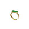 Spicy Green Burmese Natural Grade A Jade Rectangular Ring