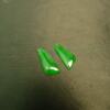 Ice full of green natural grade A jadeite ring surface