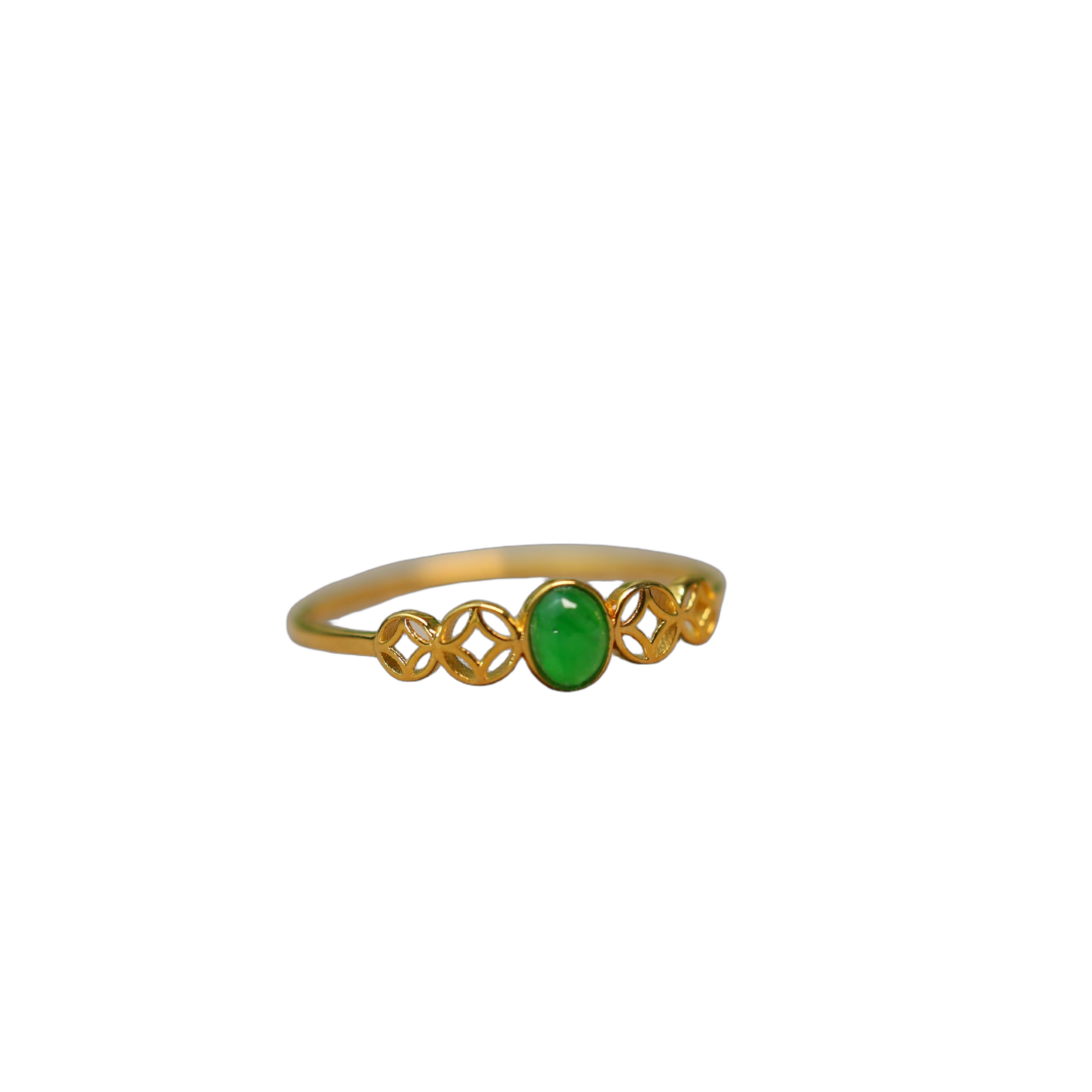 Myanmar natural A-grade jadeite small egg ring