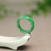 Ice waxy sun green Burmese natural grade A jadeite ring