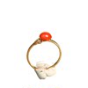 Natural deep sea red organic ruby ring