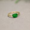 Spicy Green Natural Grade A Jade Ruyi Head Ring