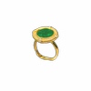 Natural grade A jadeite disc ring