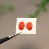 Natural organic ruby ​​character head ring face