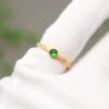 #I37418K gold inlaid with ice and full of green natural goods