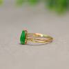 Yanglu natural grade A jade drop-shaped ring