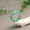 Full green Myanmar natural grade A jade ring