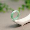 Waxy Piaoyang Green Burmese Natural Grade A Jade Ring