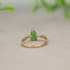 Yanglu natural grade A jade drop-shaped ring