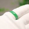 Ice waxy sun green Burmese natural grade A jadeite ring