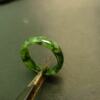 #F549 No. 23 yellow and green natural A-grade old jadeite ring
