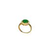 Burmese natural grade A jadeite disc ring