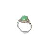 Burmese natural grade A jadeite oval cabochon ring