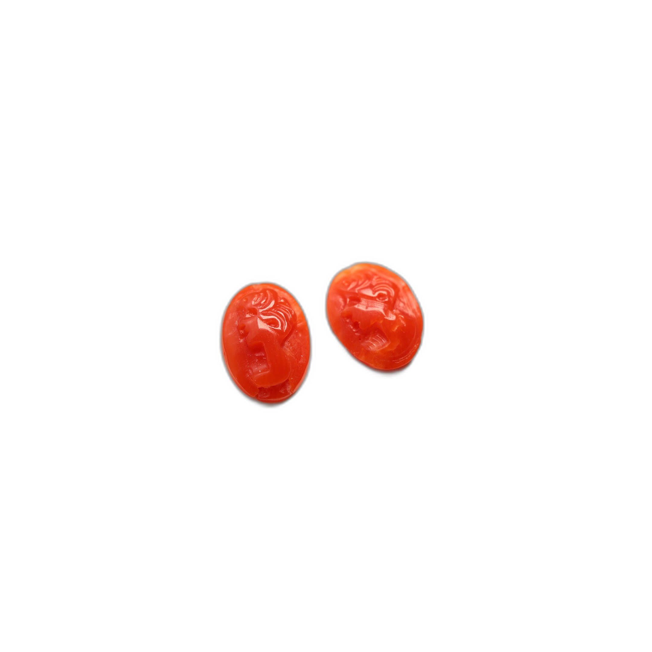 Natural organic ruby ​​character head ring face