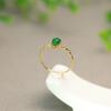 Myanmar natural grade A jade gourd ring